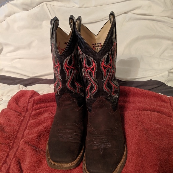 Old west boots boys size 5 - Picture 6 of 7